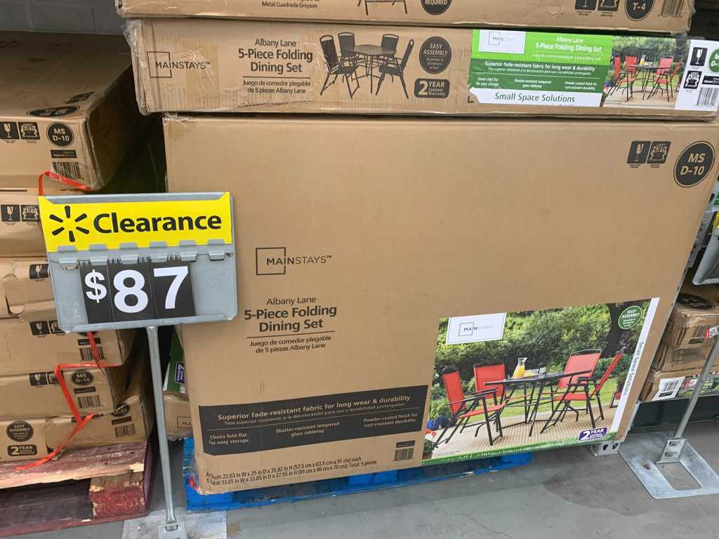 Mainstays Patio Table on clearance at Walmart