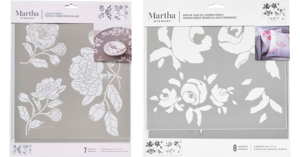 two Martha Stewart Stencils