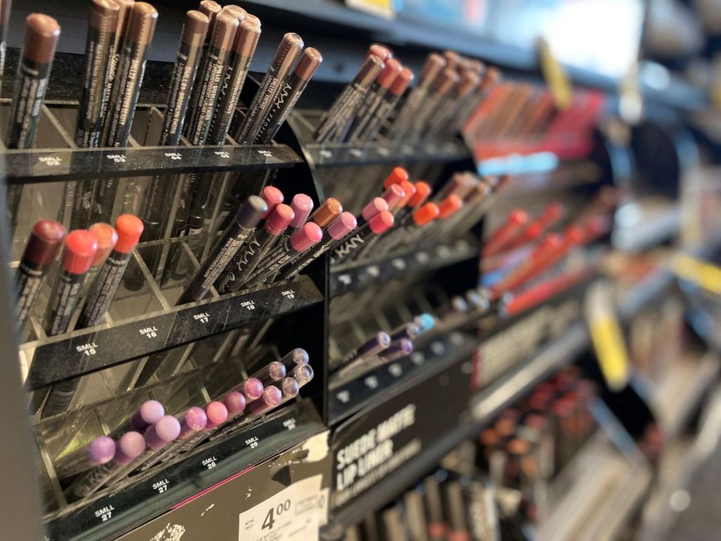 display of NYX Lip Liners