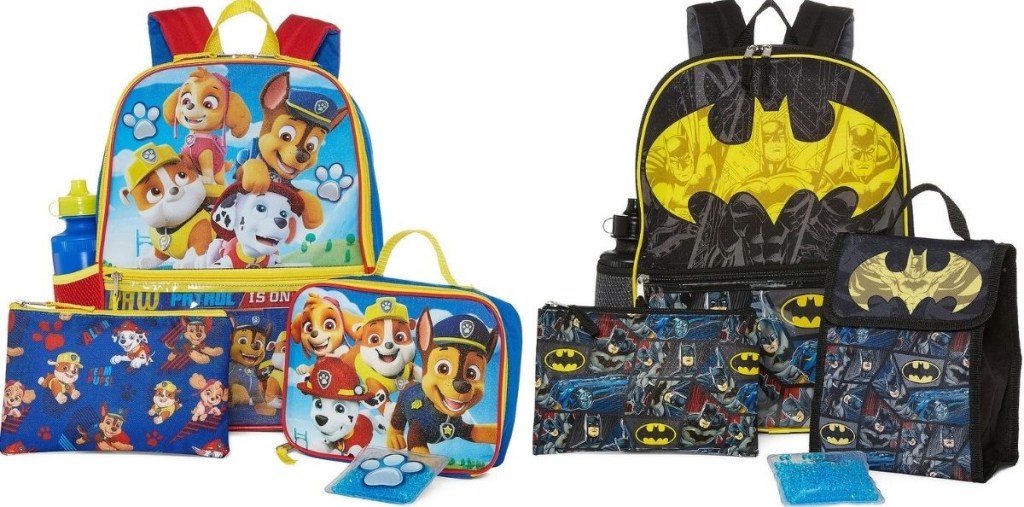 Paw Patrol and Batman Backpacks