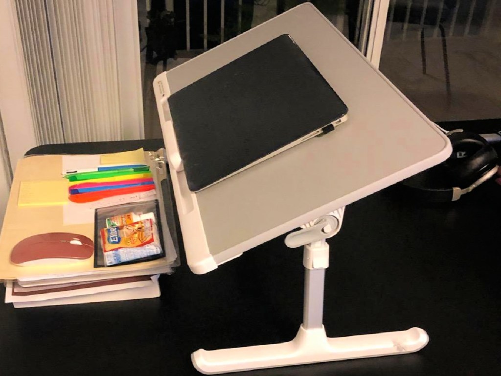 Saiji Laptop Table Desk with Storage Drawer