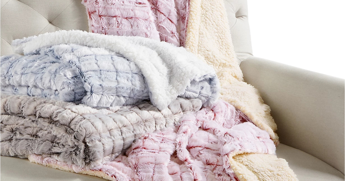 Tie dye throw blankets on throw