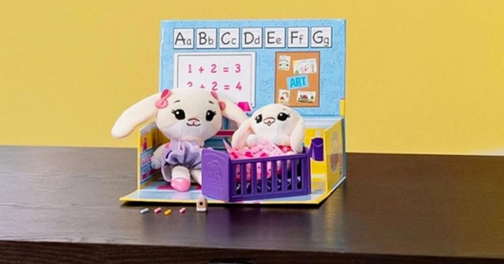 bunny tiny tukkins playset on table