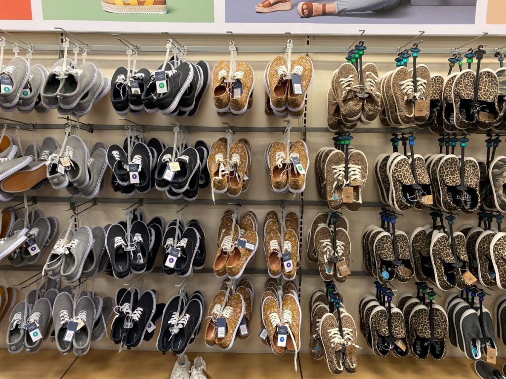 display of shoes at Target