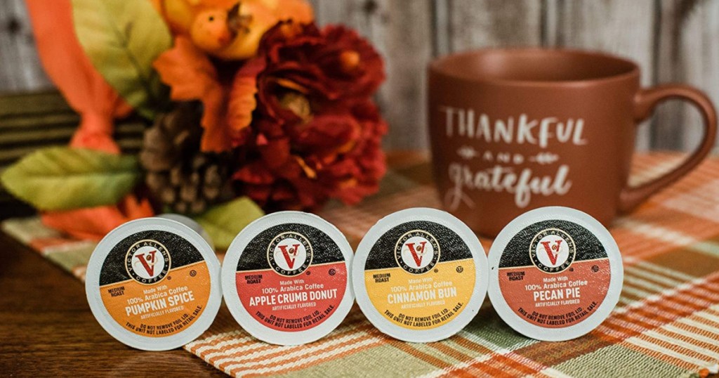 four autumn-flavored k-cups