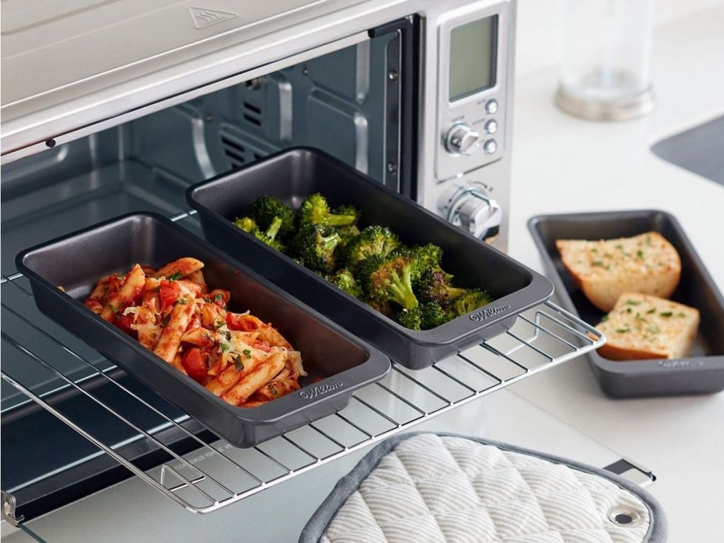 Wilton Baking Pans being used in a convection oven