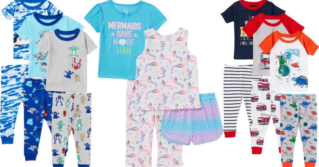 Wonder Nation Baby & Toddler Snug Fit Cotton Pajama Sets