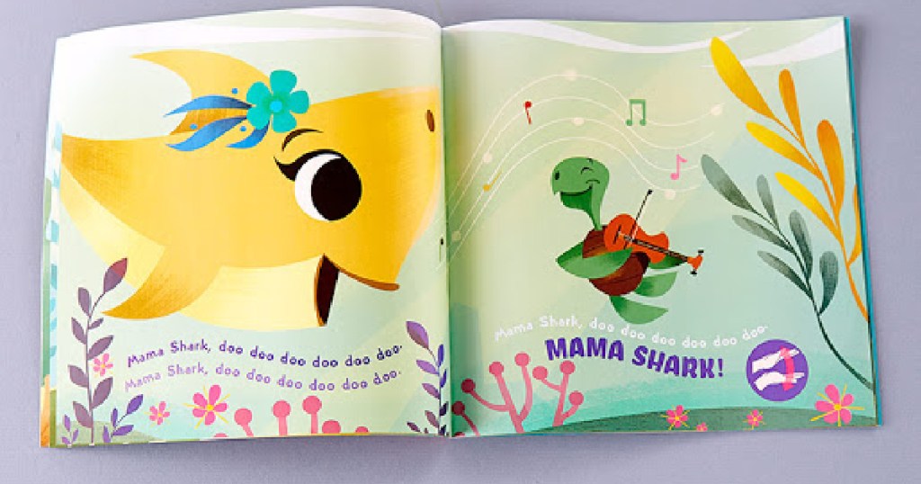 baby shark book open