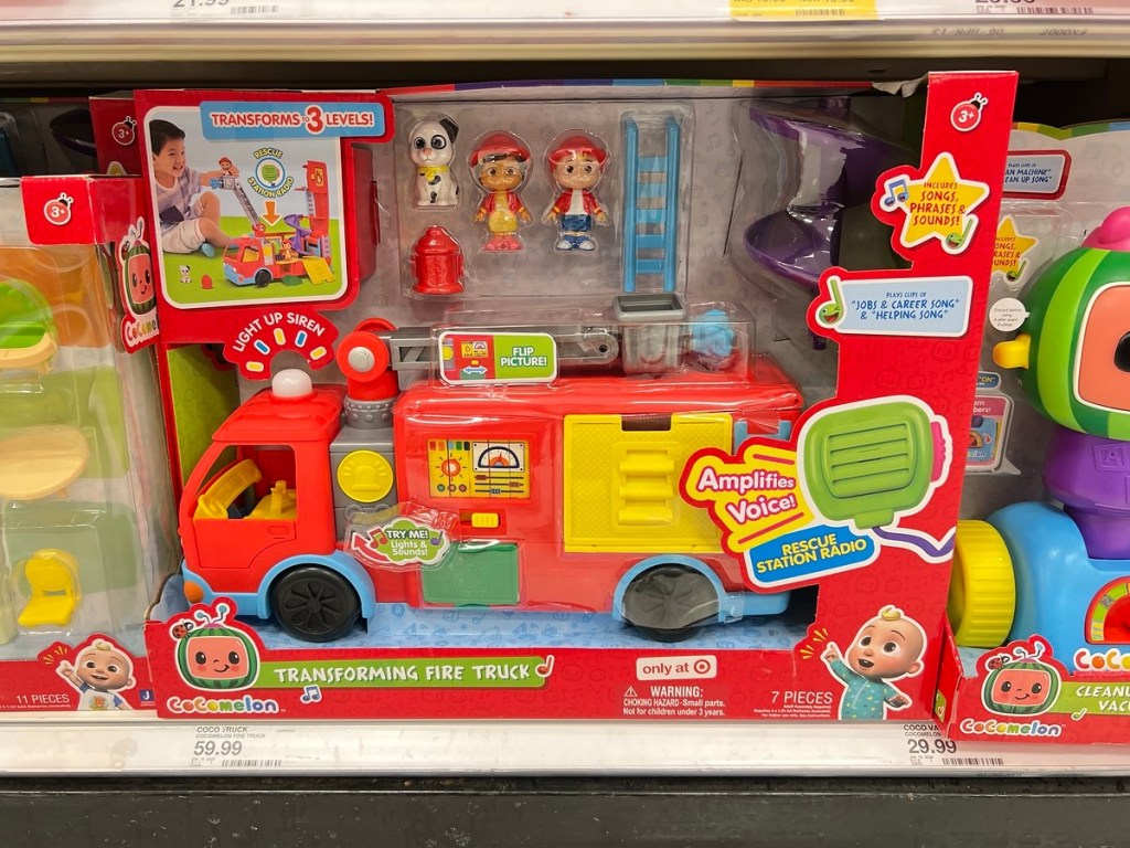 Cocomelon fire truck in box