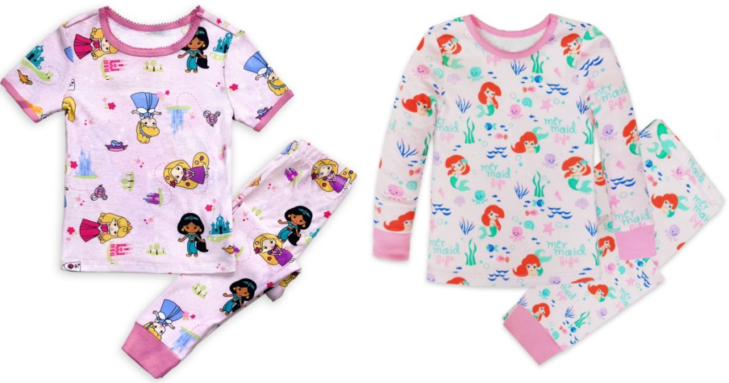 2 disney princess pajamas