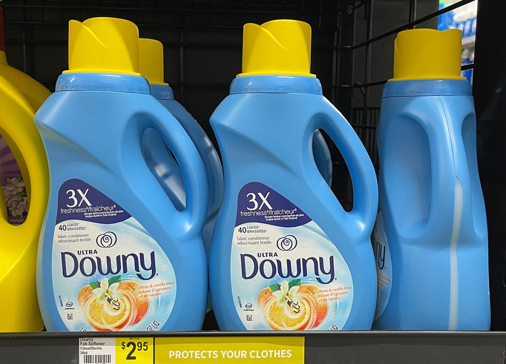 downy fabric softener on shelf