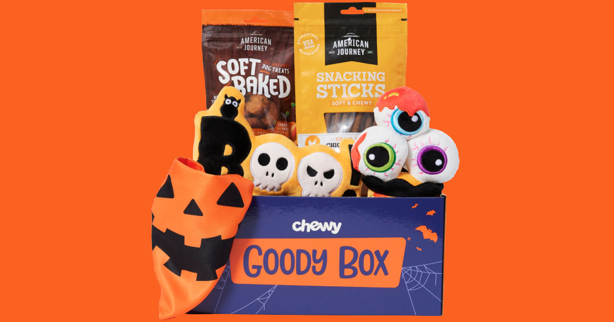 Chewy Halloween Box with orange background