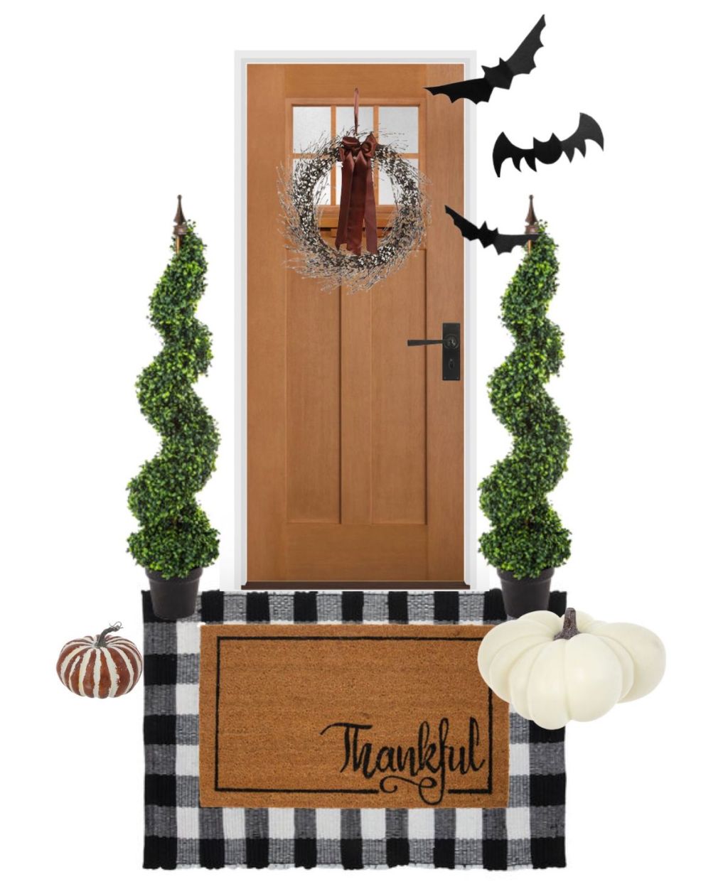 graphic of front door with fall decor