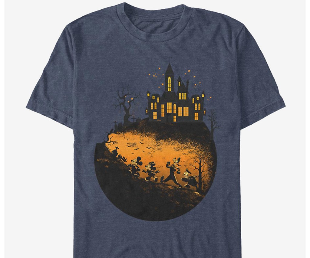 mickey and pals' haunted halloween shirt