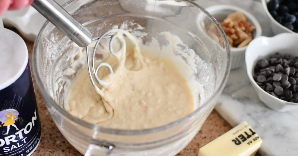 mixing pancake batter