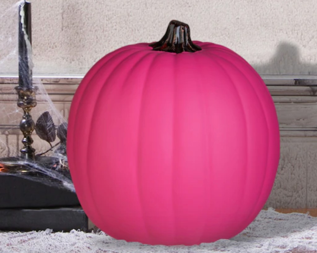 pink craft pumpkin
