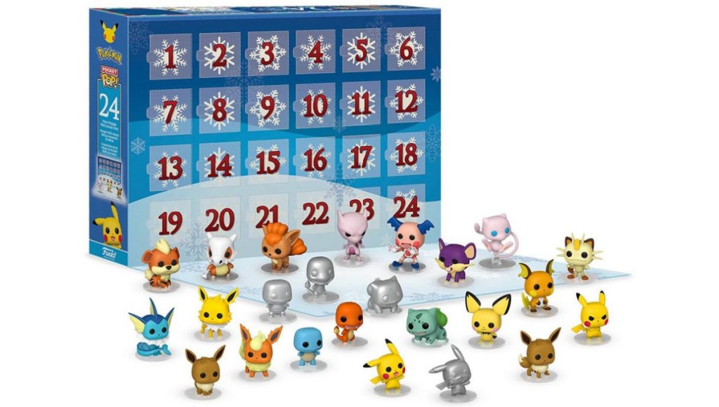Pokemon themed advent calendar with figures