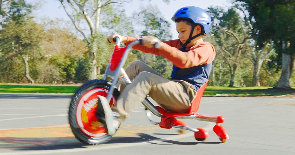 boy riding on razor flashrider 360