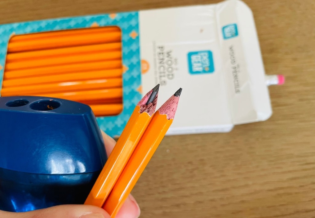 comparison of sharpened wood pencils