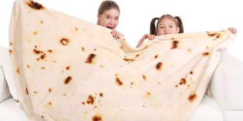 Double-Sided Burrito Throw Blanket Only $13.59 on Amazon | Over 35,000 5-Star Reviews