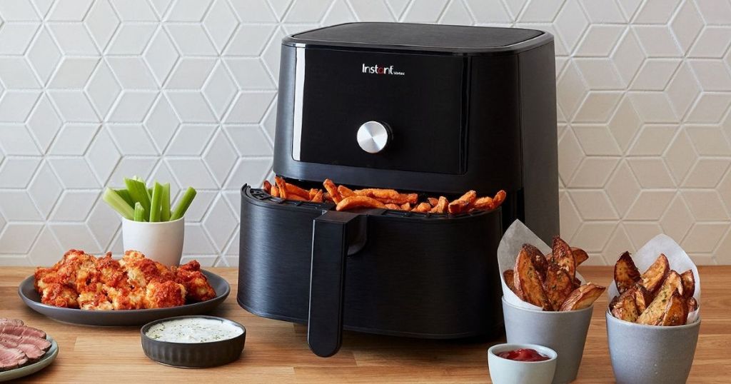 Instant Pot Vortex air fryer filled with fries