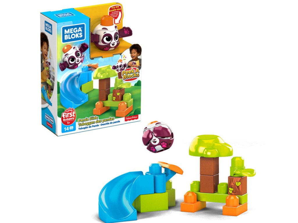 mega bloks panda slide building set