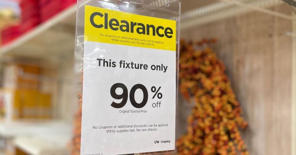 Michaels clearance sign