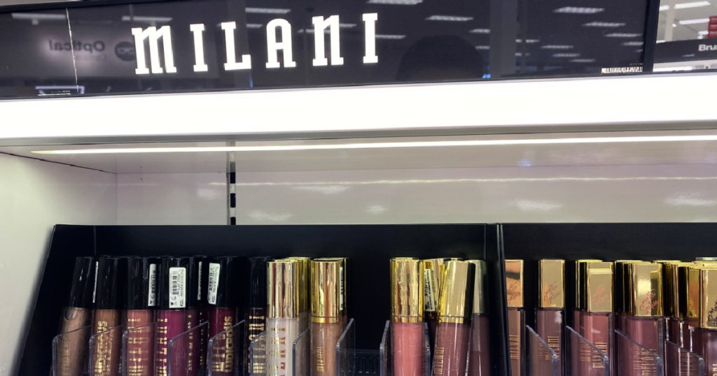 lip cosmetics on shelf at store 