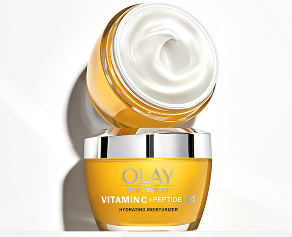 two jars of Olay Vitamin C + Peptide