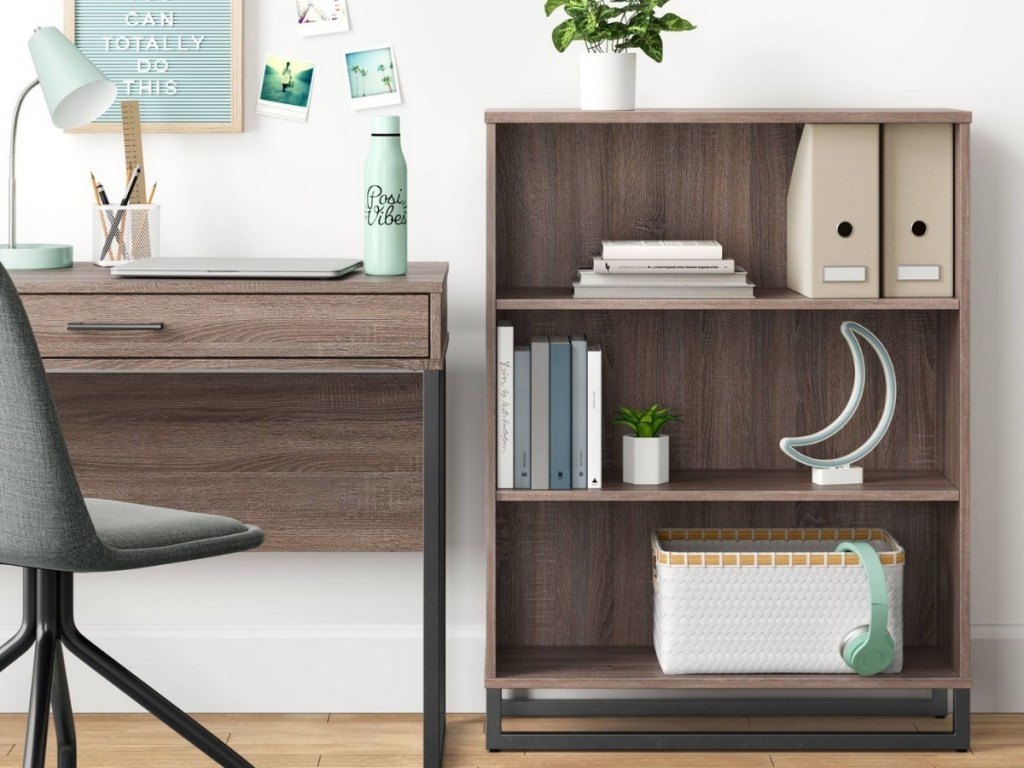 room essentials mixed material writing gray desk at target