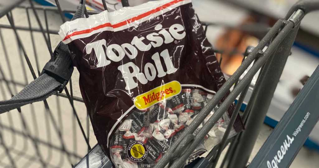 chocolate roll candies in cart 