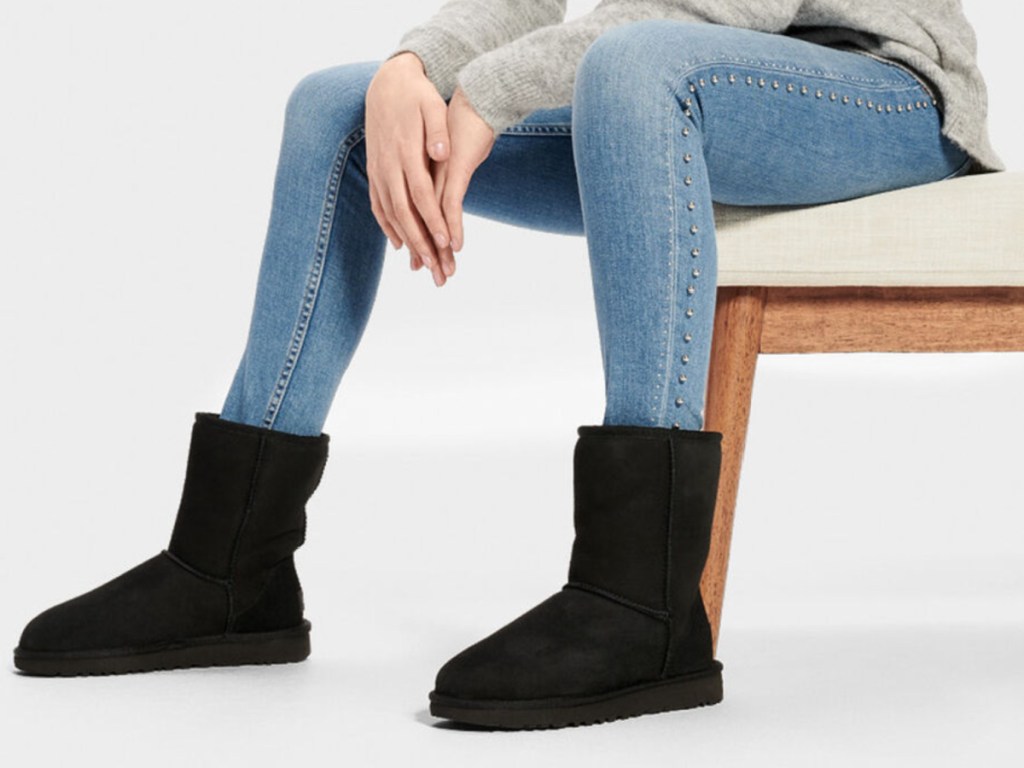 ugg black short boots