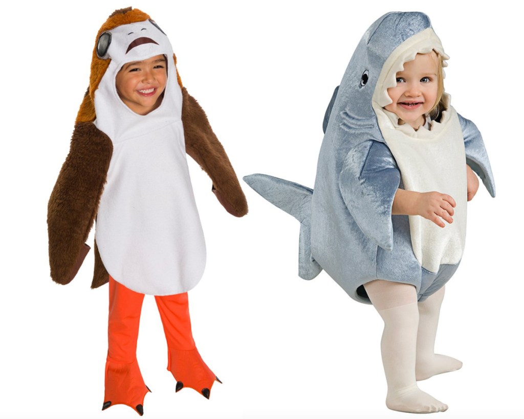 star wars and shark baby costumes