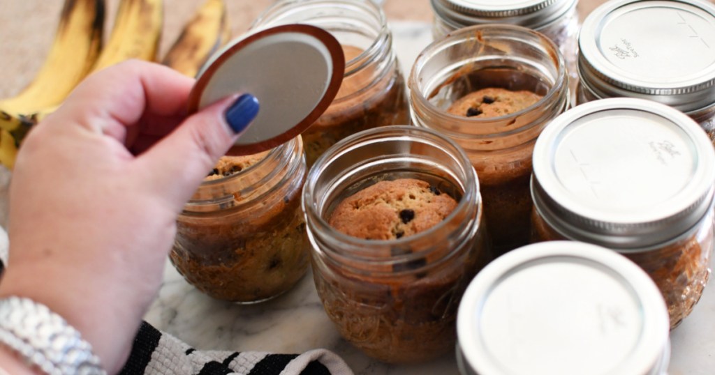 banana bread in a jar