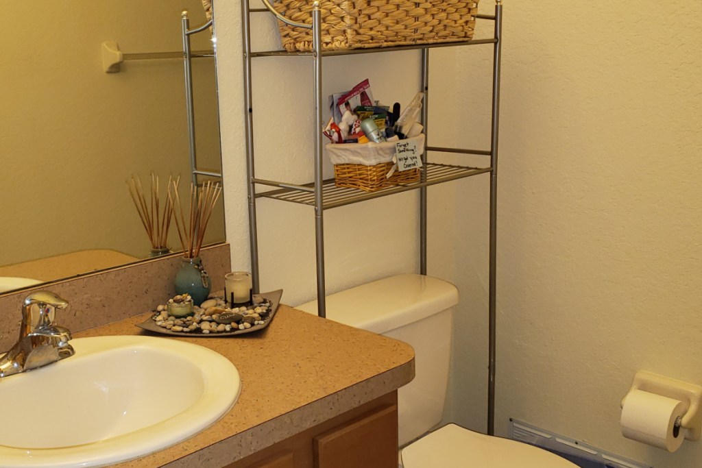 bathroom with samples basket in them