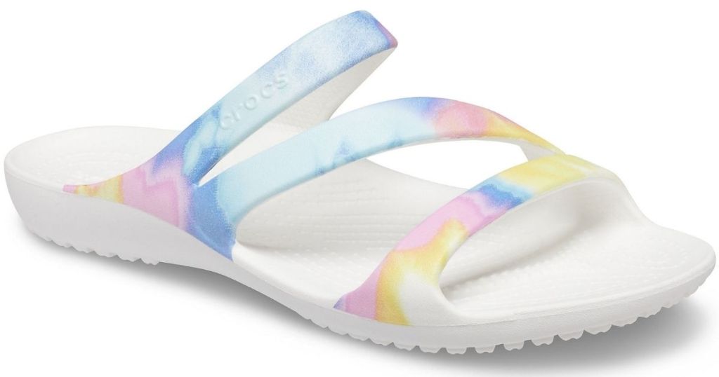 tie dye crocs sandals