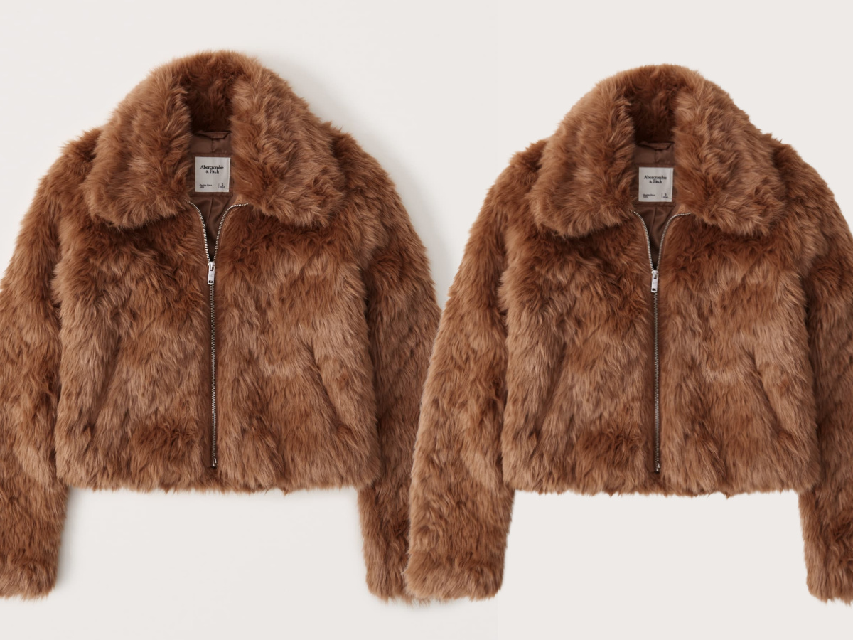 faux fur coat abercrombie