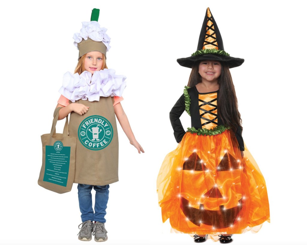 frappucino and witch girls halloween costumes