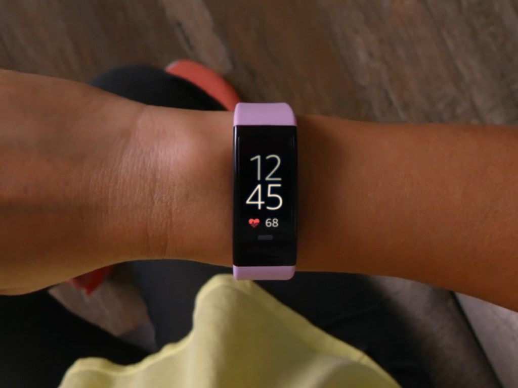 fitness tracker on woman's wrist