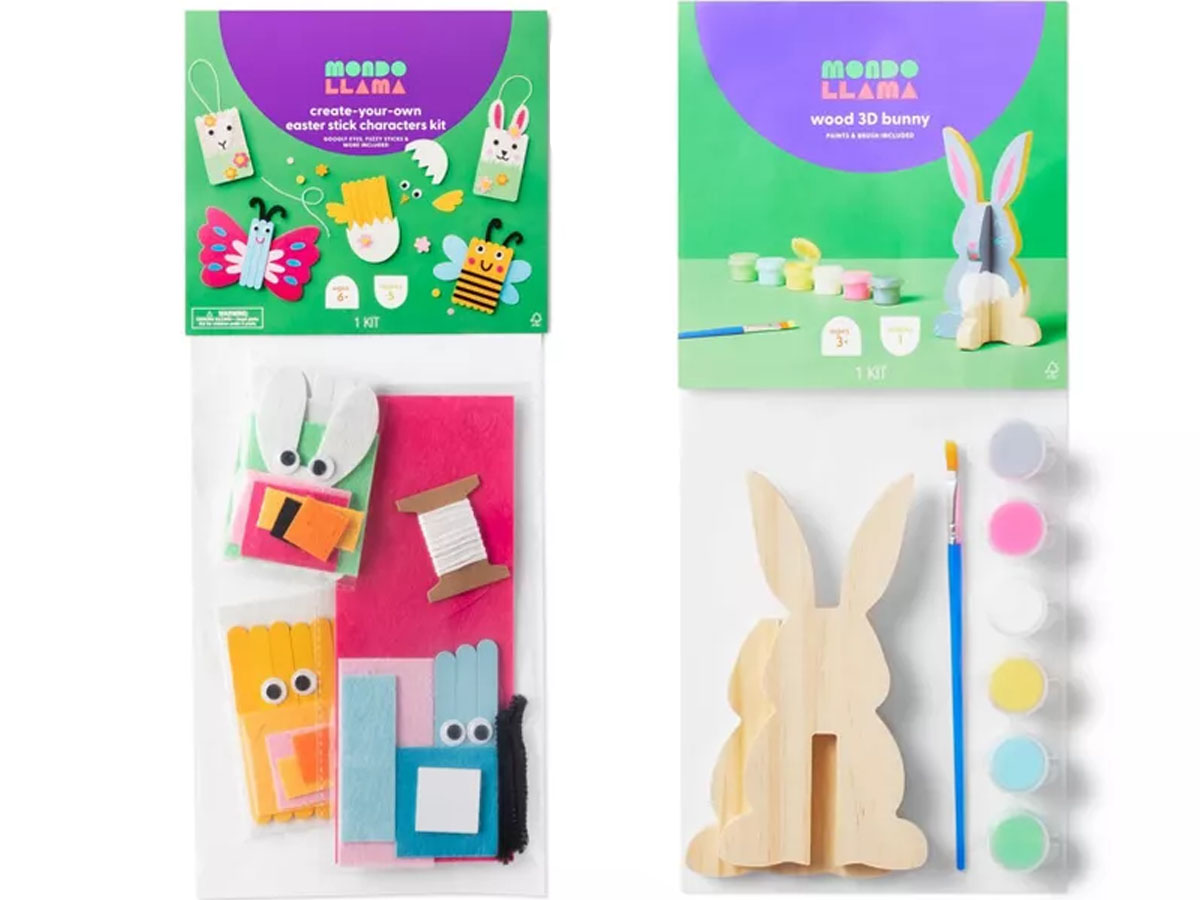 mondo llama easter craft kit stock images