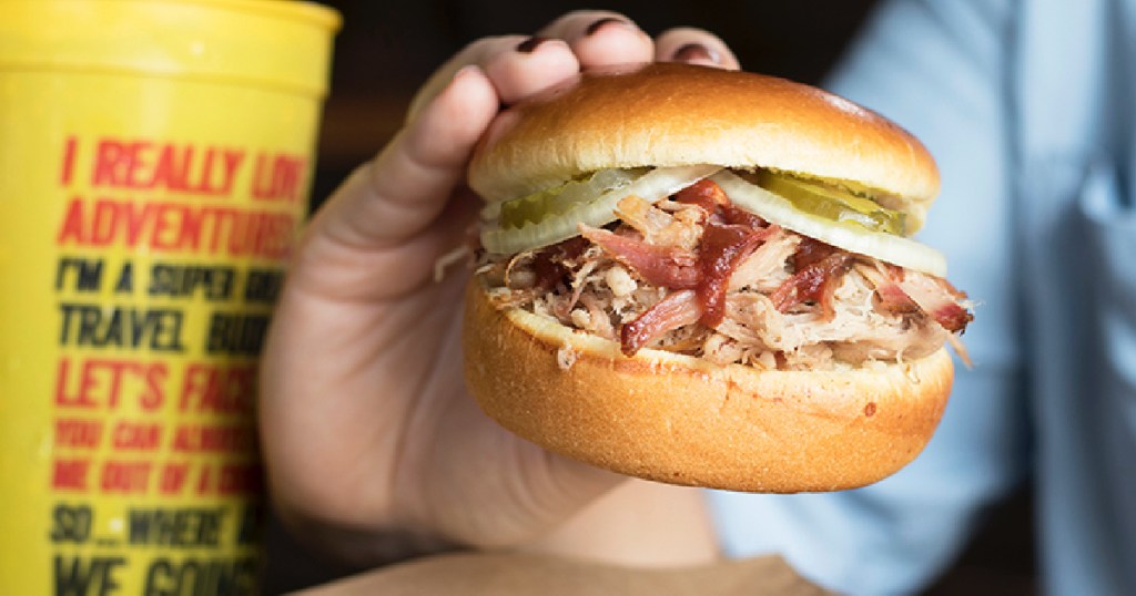 ree chicken or sausage sandwich with the purchase of a drink