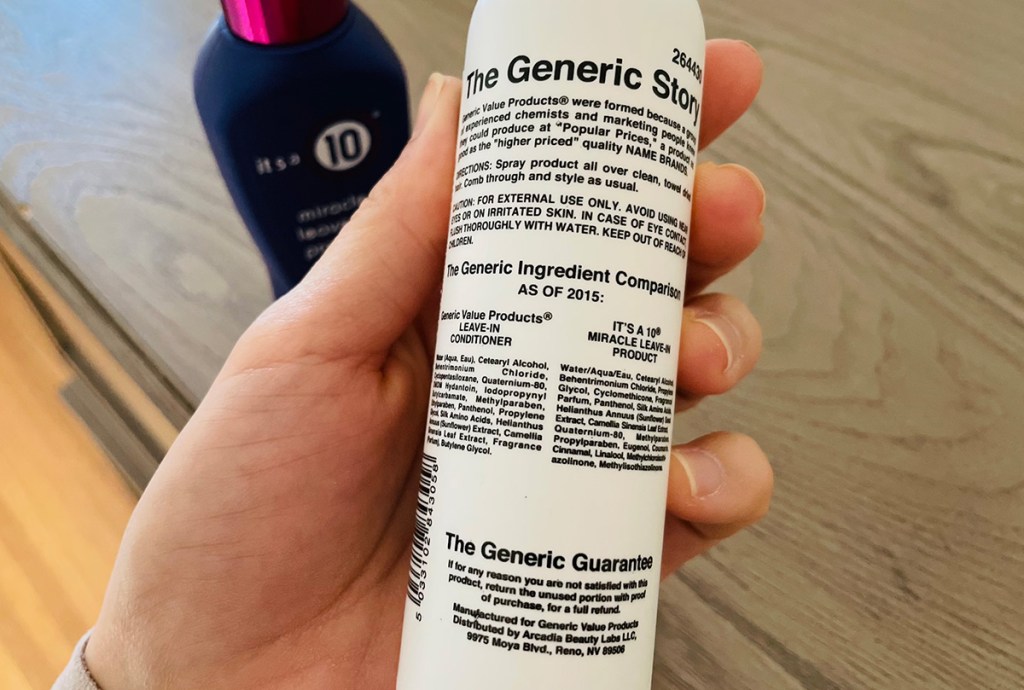 sally beauty's generics it's a 10 hair care dupe