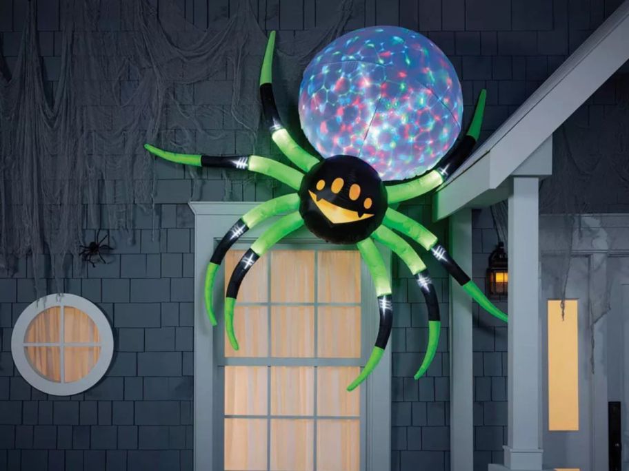 spider light decoration on house