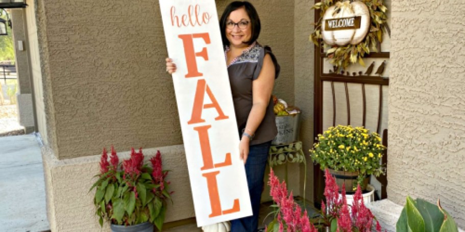 How to Make a Reversible Holiday Sign For Fall & Christmas