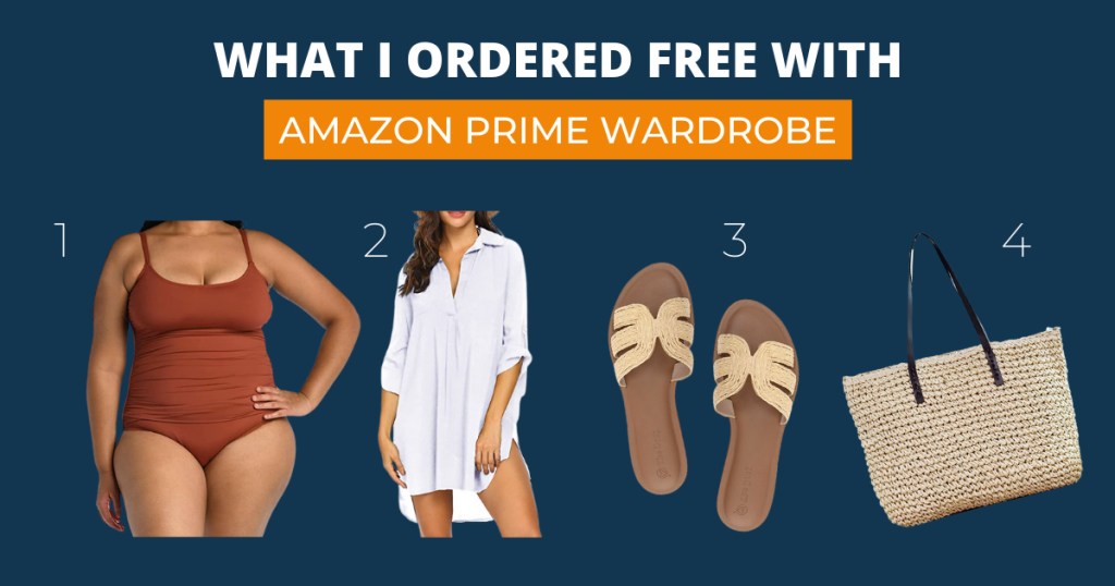 graphic image of amazon prime wardrobe summer bathing suit outfit