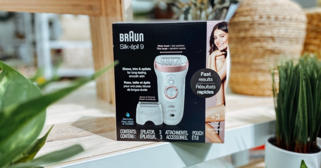 box of braun women's cordless wet and dry epilator