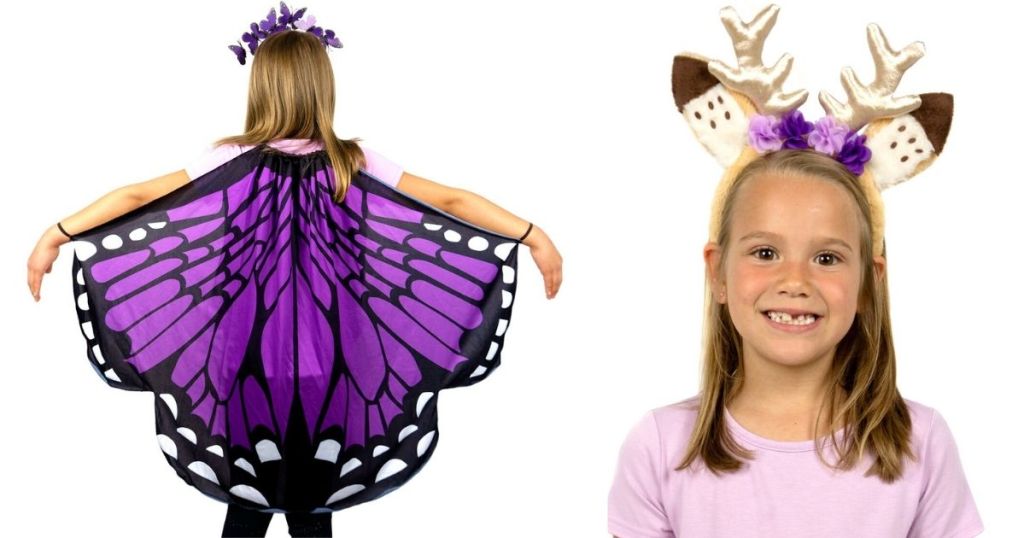 Butterfly Cape and Antler Headband