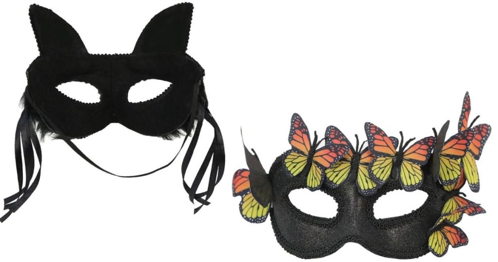 two Halloween masks