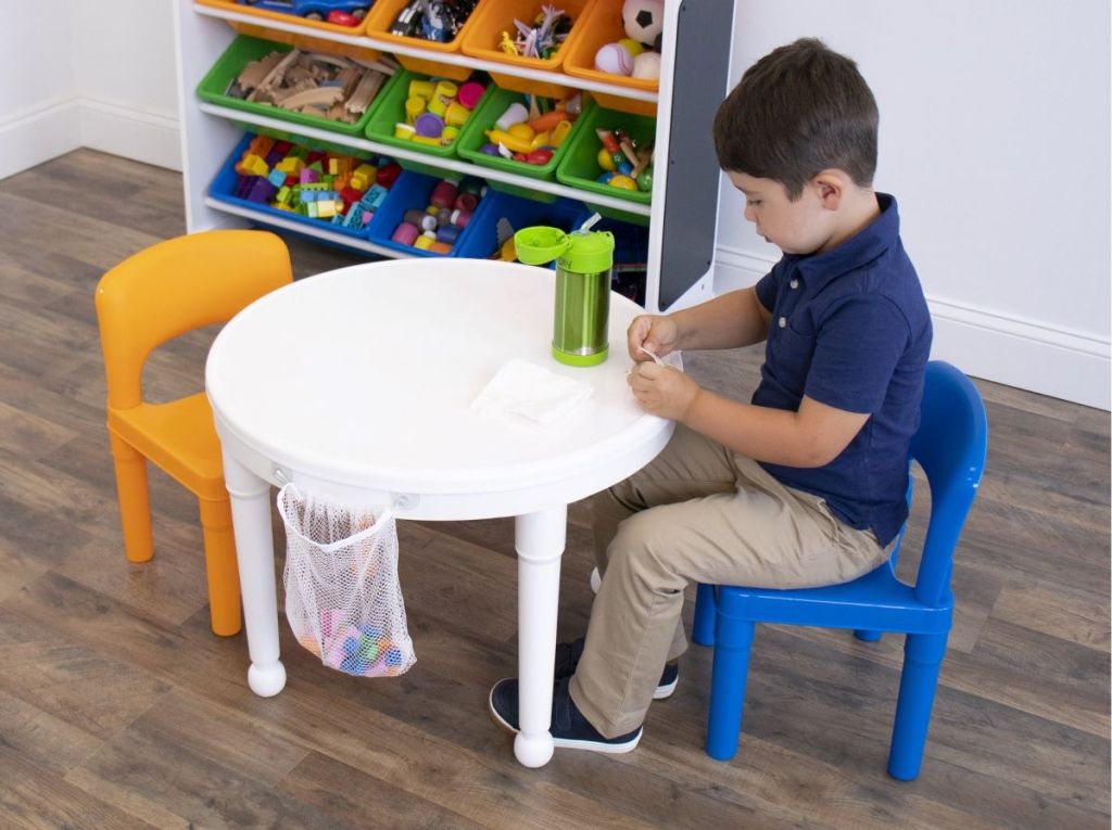 boy sitting at a table