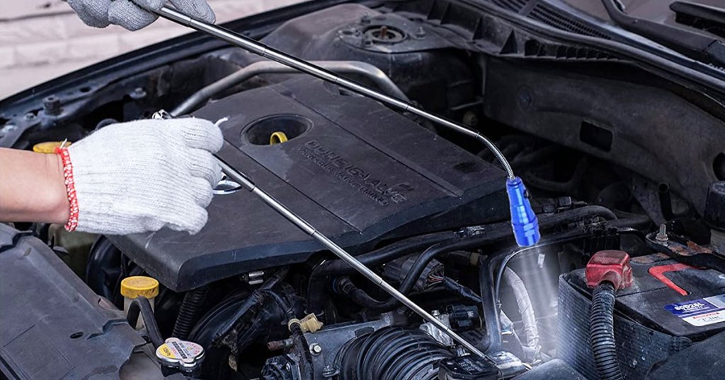 using magnetic tools on car engine